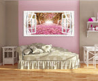 AH40162 Wall Art CanvasTrees and Pink Rose Paintings Printed Pictures Stretched - Image 7