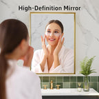 36x30 Inch Gold Bathroom Mirrors - Image 2