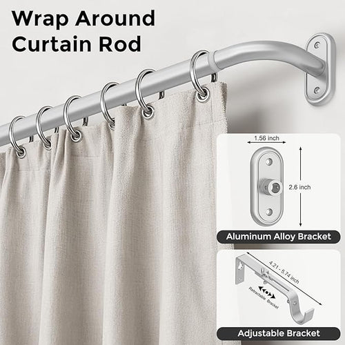 2 Pack Curtain Rods 36-120 Inch, Living Room, Sliding Door - Image 2