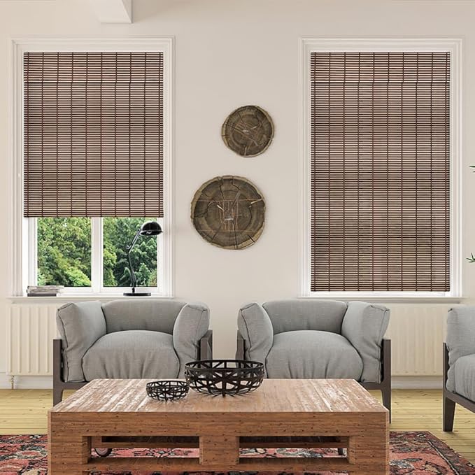 LUCKUP Cordless Roman Shades, Roll Up Bamboo Blinds - Image 7