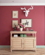 Safiyya 393"x17.7" Red Peel and Stick Wallpaper Rose Red Contact Paper Solid - Image 2