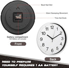 Inbagi 8 Pcs Wall Clock Large Silent Battery Operated Wall Clocks Modern Non - Image 4