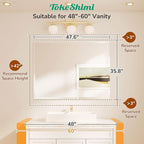 TokeShimi 48x36 Frameless Bathroom Mirror - Image 2