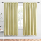 NICETOWN Window Curtains Blackout Drapes, Paler Yellow, 1 Pair, 52 by 72-Inch by NICETOWN