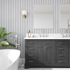 VEELIKE Light Grey Wood Slat Wall Panel Peel and Stick Wood Wall Panels - Image 3