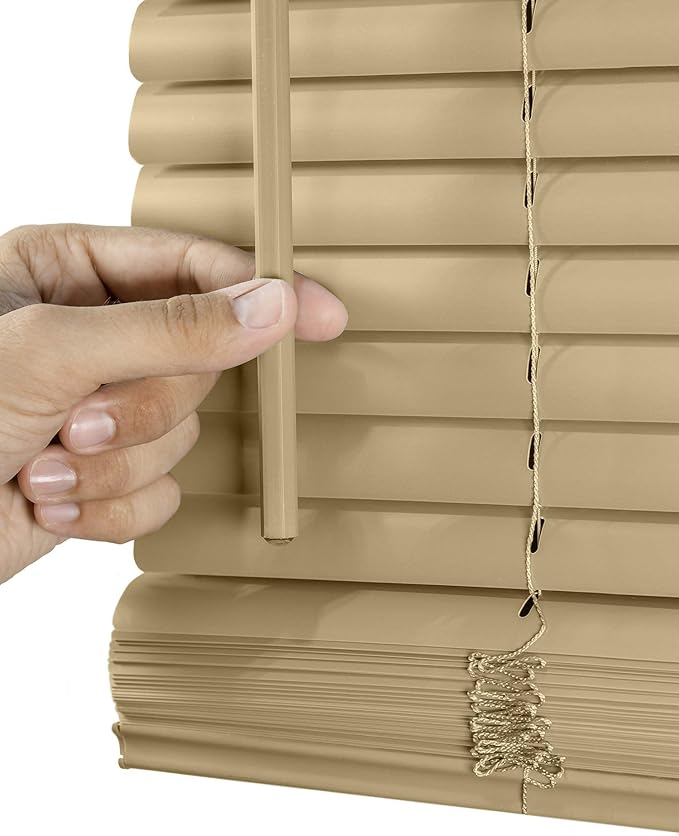 CHICOLOGY Mini Blinds for Indoor Windows – 30"W x 72"H, Cappuccino Horizontal - Image 3