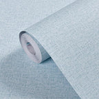 Yancorp Textured Fabric Grasscloth Peel and Stick Wallpaper Blue Contact Paper - Image 7