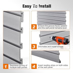 Slatwall Panel 4x2FT PVC Slat Wall Panels Garage Slat Wall Organizer Heavy Duty - Image 7