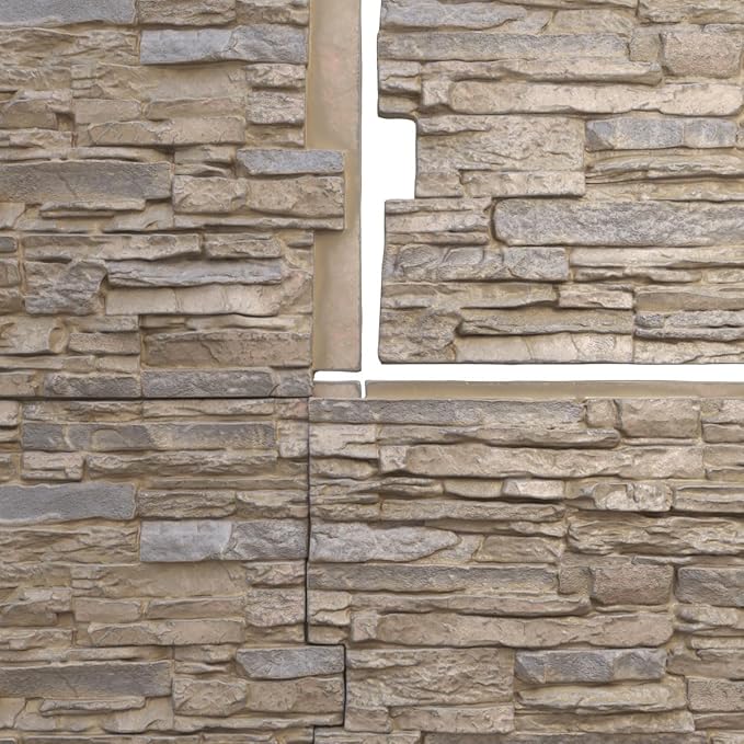 EverStone Canyon Ridge Faux Stone Panel, 45 3/4"W x 24 1/2"H x 1 1/4"D - Image 9