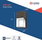 Lithonia Lighting 7" Mini LED Wall Pack Outdoor Light Fixture, 3-Way Selectable - Image 4