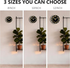 Modern Silent Wall Clock, 12 Inch Non-Ticking Battery Operated Clock, Round - Image 9