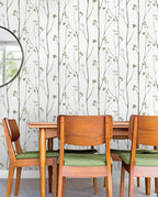 Timeet Floral Wallpaper Peel and Stick Green Leaf Contact Paper Boho Flower - Image 8