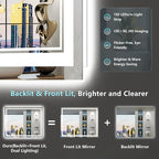 44x32 LED Bathroom Mirror with Lights, Backlit and Front Lit Anti-Fog Lighted - Image 3