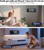 Digital Wall Clocks for Classroom, Temperature, Night Light for Living Room - Image 5