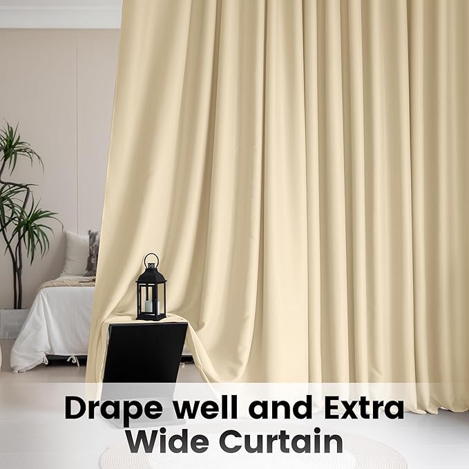 Blackout Room Divider Curtains, Back Tab Ceiling Track Curtains - Image 3