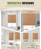 Foundgo Bamboo Shades 24" W x 64" H Light Filtering Bamboo Blinds - Image 5