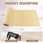 Natural Bamboo Wall Panel Covering Roll, Flexible Pole Wrap Wainscoting - Image 2