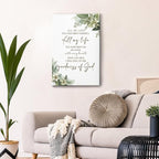 HIWX Christian Wall Decor, All My Life You Have Been Faithful Bible Verse - Image 2