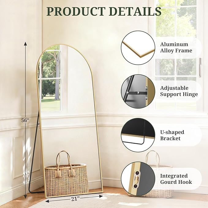 Mirror Full Length 56"x21" Full Body Floor Mirror - Image 4