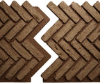 EverStone Herringbone Faux Brick Panel, 46 1/2"W x 25 1/4"H x 1"D, Terracotta - Image 8