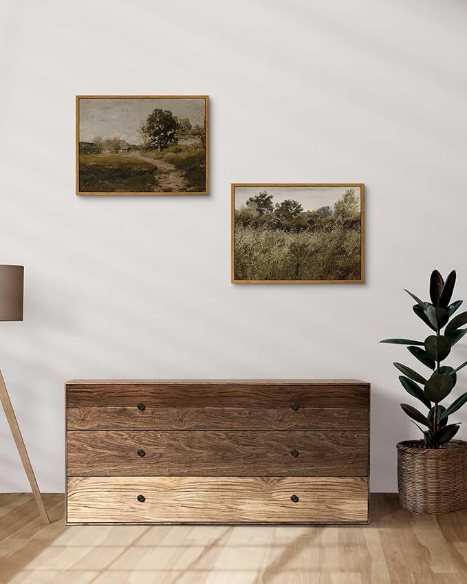 InSimSea Framed Canvas Wall Art Decor, Vintage Natue Landscape Art, Country - Image 3