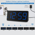 Peakeep Digital Alarm Clock for Bedroom Bedside, Loud Alarm Clock for Heavy - Image 3