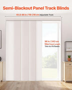 VEVOR Panel Track Blinds, Extendable Track from 45.8 in to 86 in W, Trimmable - Image 2