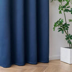 IGEMAEVE Navy Blue Blackout Curtains 84 Inch Length 2 Panels Set, Grommet - Image 5