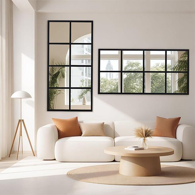 DUMOS Wall Mirror 16" x 32", Metal Framed Wall Mounted Mirror - Image 7