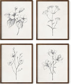Haus and Hues Grey Floral Wall Art by HausandHuesArtPrints