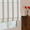 DEJAVU Roman Shade, Classic Grey Stripe Custom Blackout Light Filtering Roman by DEJAVU