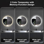 NEWBULIG 30 Inch Round LED Bathroom Wall Mirror - Image 5