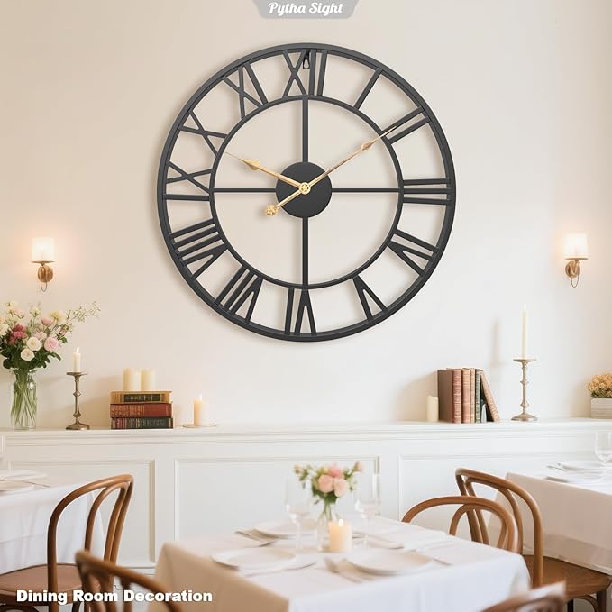 Pytha Sight Wall Clock Large for Living Room Decor, 18 Inch Decorative Silent - Image 7