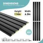 OUZUGIE WPC Acoustic Slat Wall Paneling, Living Room, TV Background, Study Room - Image 3