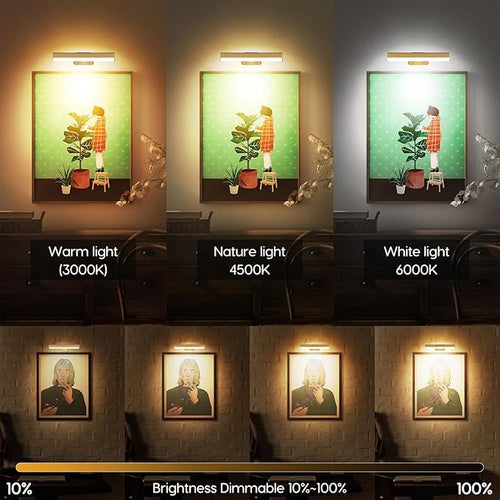2Pcs Picture Light for Wall Dimmable, Remote Painting Light - Image 2