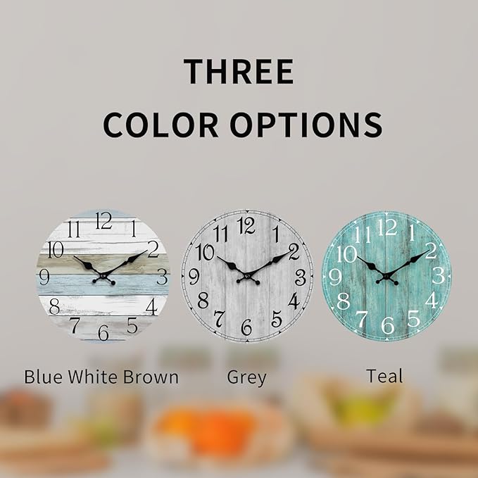 12 Inch Teal Wall Clock - Image 5