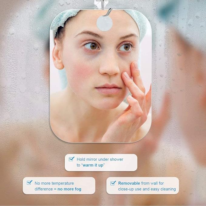 APHUIME Deluxe Large Fogless Shower Mirror, Fogless Shaving Mirror, Anit-Fog - Image 4