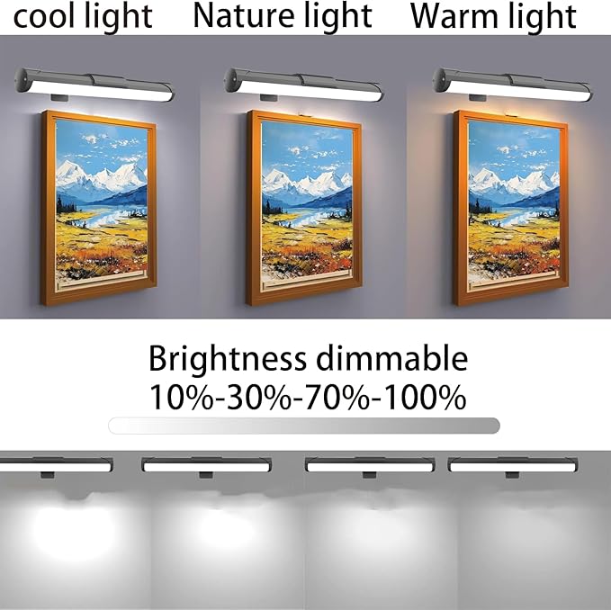 MIOBLUE Picture Light Battery Operated, 13.8in Wireless Art Light - Image 3