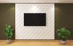 Art3d PVC 3D Wall Panel Interlocked Circles in Matt White Cover 32 Sq.ft - Image 3