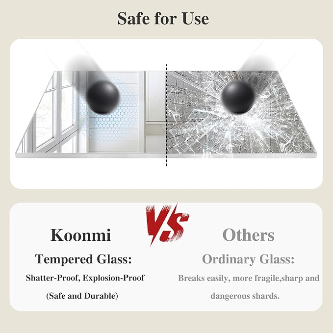 Koonmi Silver Rectangle Wall Mirror, 30x40 Inch Bathroom Mirror, Aluminum Frame - Image 5