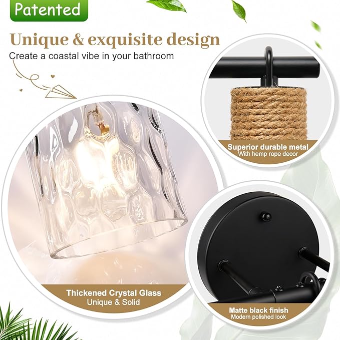 MOKATNG Bathroom Light Fixtures, 5-Light Coastal Vanity Lights - Image 3