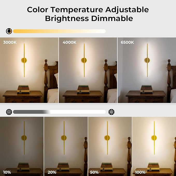 GvvooHome 1 Pack Battery Operated Wall Sconce Detachable 360°Rotate, Wireless - Image 2