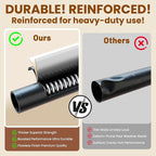 100% Blackout Room Divider Curtains Sets Grey W100 x L96 in 2 Panels No Drill - Image 4