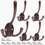 Wall Mounted Coat Hooks 5 Pack Heavy Duty Black Hardware Robe Hooks Decorative - Image 7