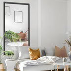 Amorho Black Bathroom Mirror, 72 X36 Inch Thick Metal Framed Wall Mirrors - Image 5
