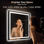 Delma LED Bathroom Mirror with Lights, 30x30 Vanity Mirror - Image 2