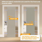AJAZZ 100% Blackout Door Curtain Accordion Door Closet Curtain Invisible - Image 3