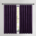 NICETOWN Purple Velvet Curtains 63 inches - Image 2