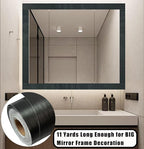 DESOMINOR 32FT Black Border Peel &Stick Black Wood Grain Wallpaper Border - Image 7