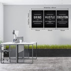 KAWAHONE Grind Hustle Execution Quotes Framed Wall Art, Inspirational Painting - Image 6